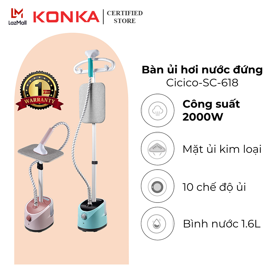 Bàn là hơi nước cây đứng KONKA - SOHI bàn ủi đồ quần áo loại tốt hàng cao cấp 8 tốc độ 2000w Sohi 2l