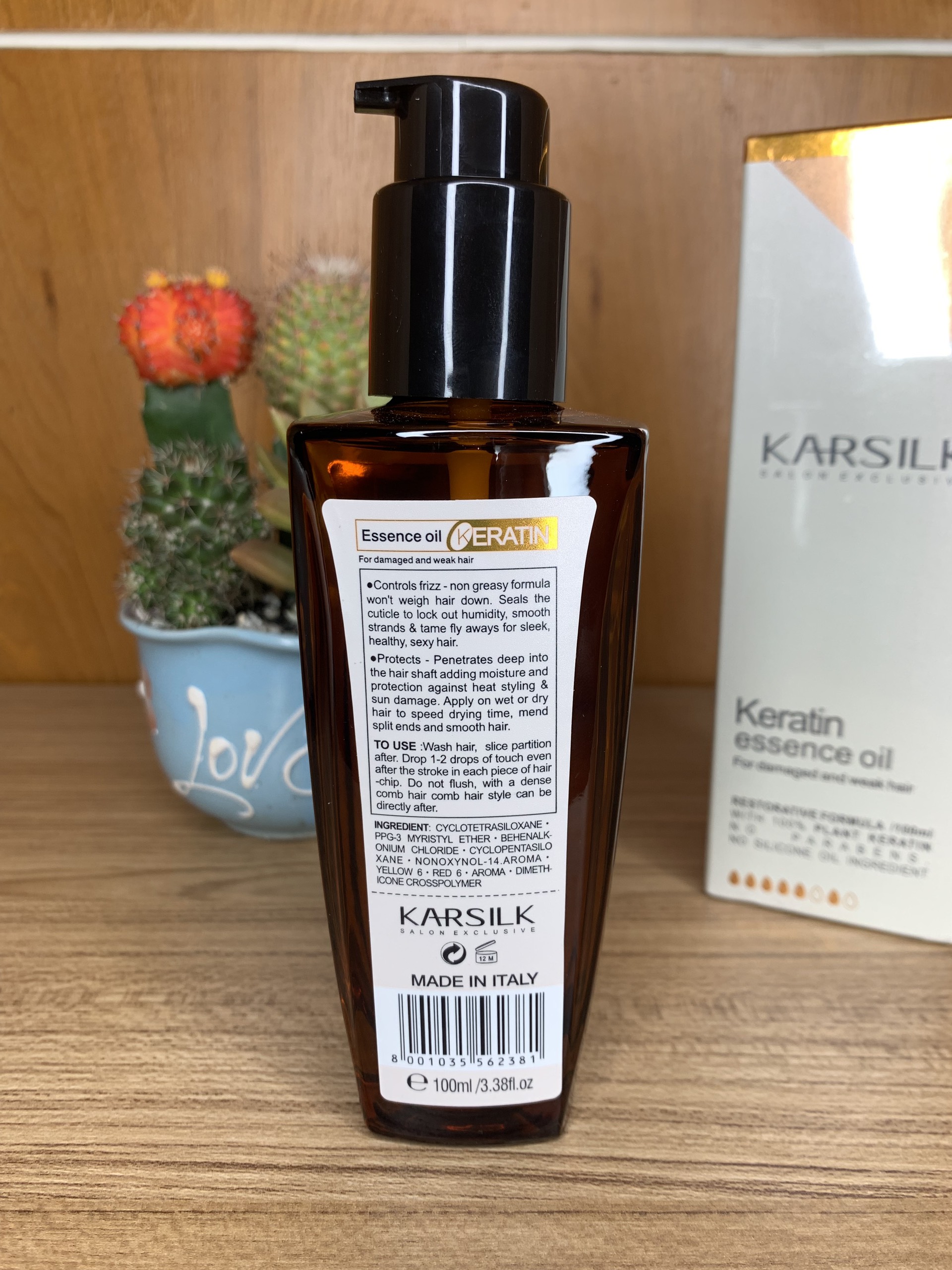 Tinh Dầu Dưỡng Tóc Karsilk Keratin Essence Oil Dùng Cho Tóc Yếu Và Hư Tổn 100Ml