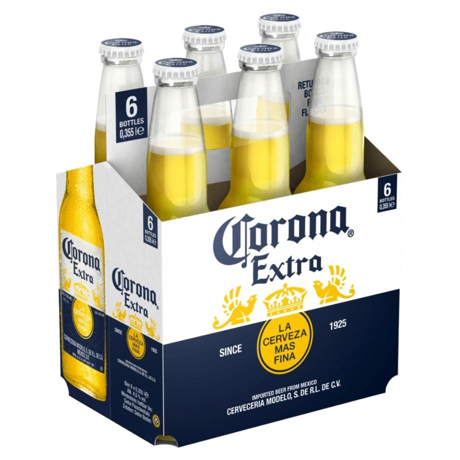 Bia Corona Extra - lốc 6 chai 355ml