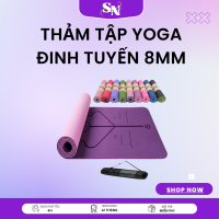 Thảm Yoga Thảm Tập Yoga Định Tuyến TPE 2 Lớp 8MM Chống Trượt Cao Cấp Thảm Tập Yoga Gym In Định Tuyến Caosu TPE 8mm Chống Trượt- Tặng Kèm Túi Đựng. Chính Hãng SUNO Top