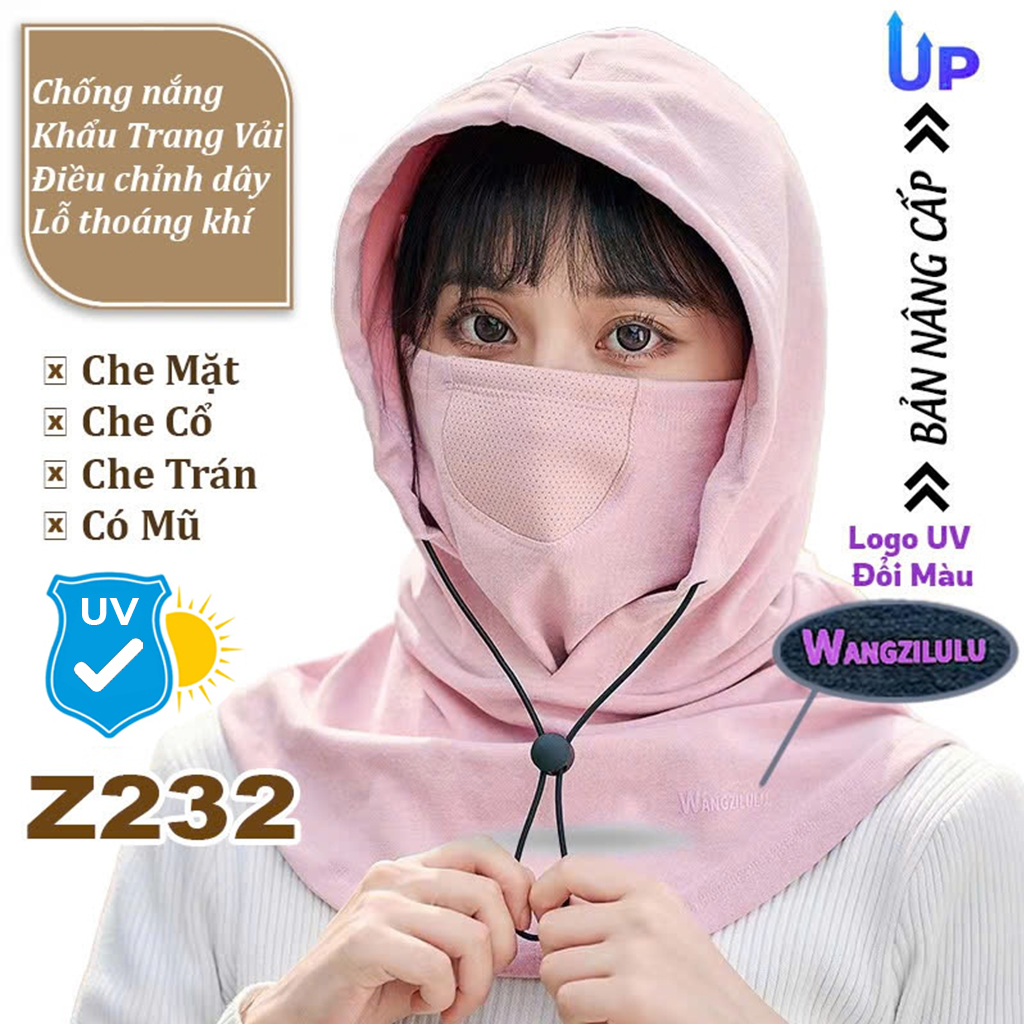Khẩu Trang Chống Lạnh Thu Đông 2 Lớp Cao Cấp UV FACE MASK 6D ( Giữ Ấm Che Cổ 2in1 Bịt Kín Tai Vải Lô