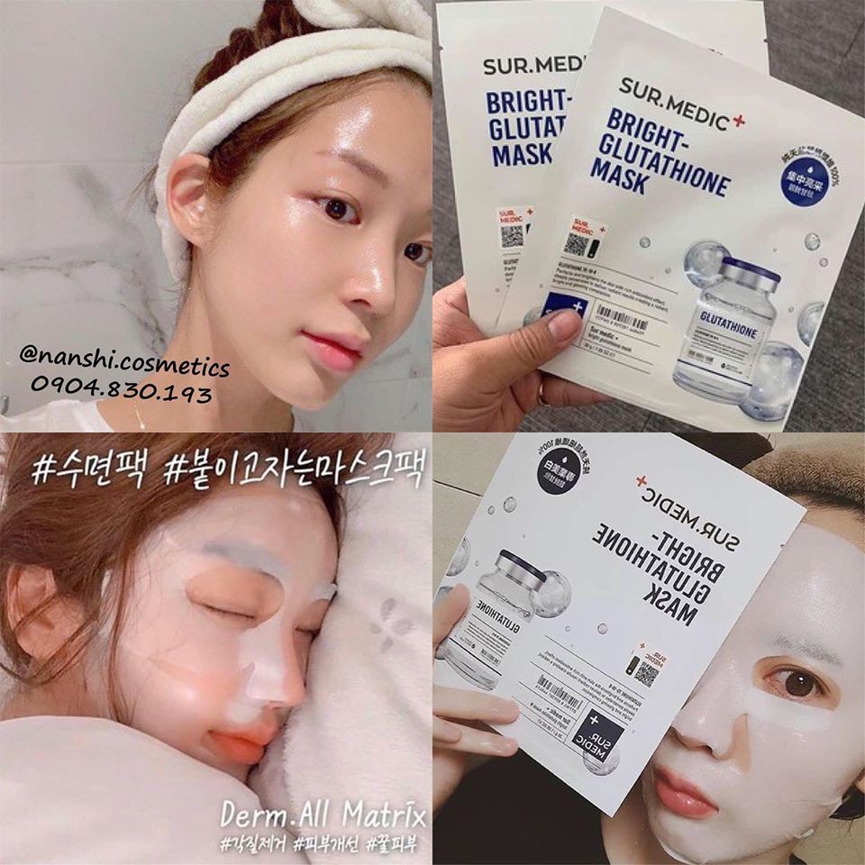 Mặt Nạ Dưỡng Trắng Sur.Medic Bright Glutathione Mask
