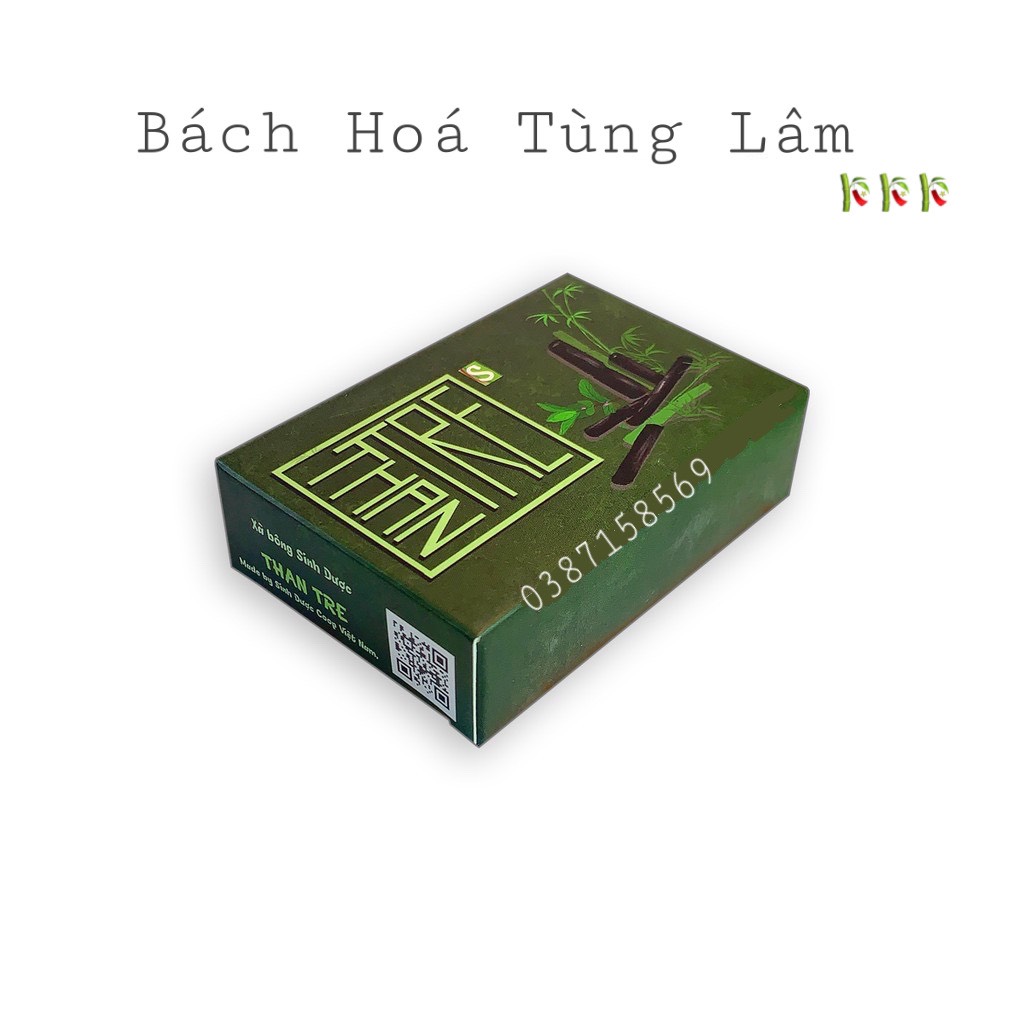 Xà Bông Sinh Dược Than Tre Hương Bạc Hà Xà Bông Thiên Nhiên Handmade 100Gram