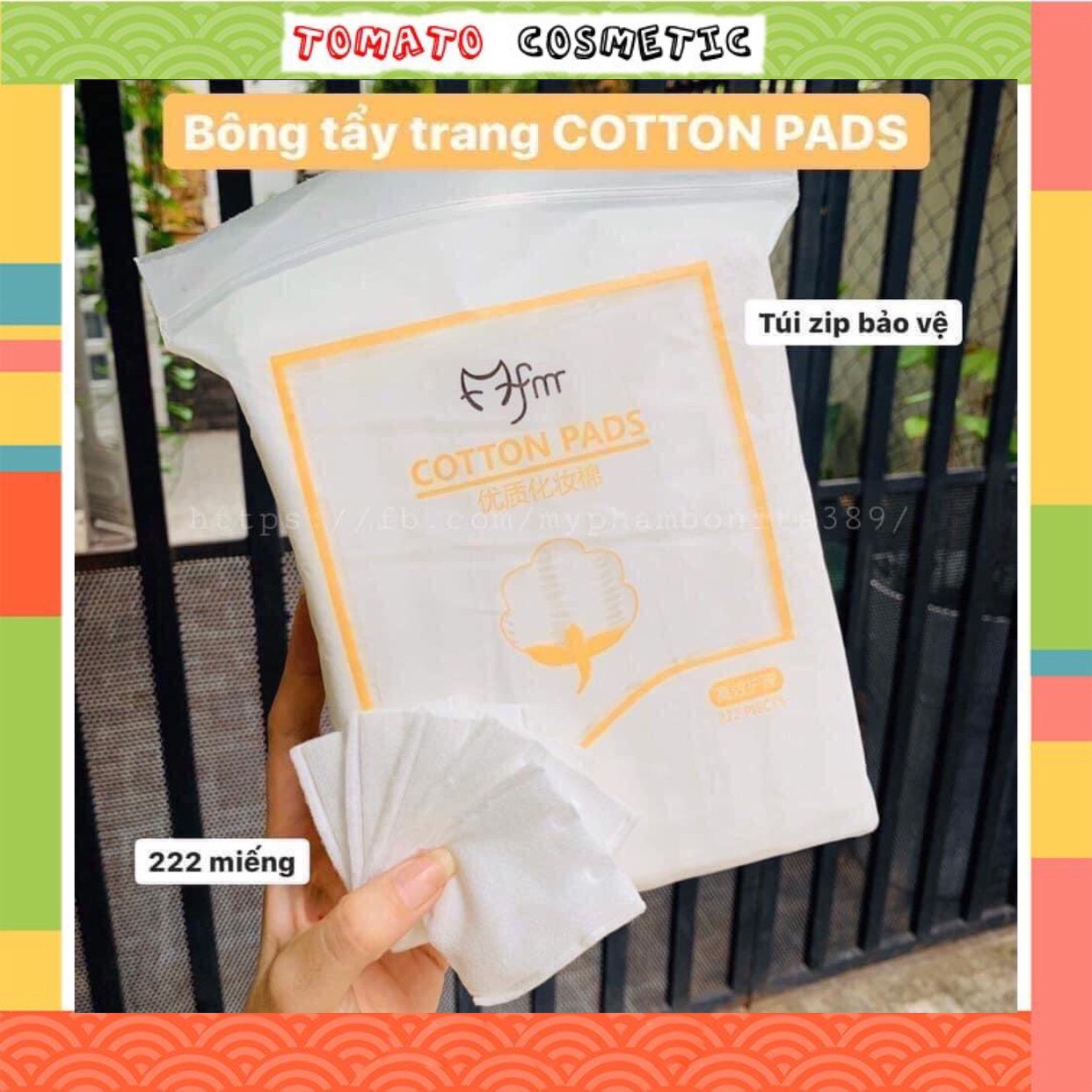 Bông tẩy trang 3 lớp Cotton Pads [Túi 222 miếng]