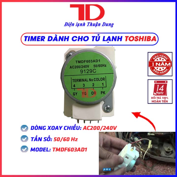 [CN HCM] Timer tủ lạnh 1.3 Panasonic Đồng hồ rơ le thời gian cho tủ lạnh - Điện Lạnh Thuận Dung
