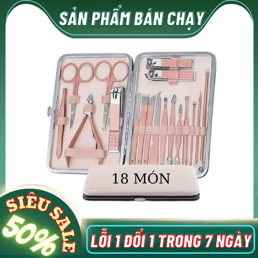 Bộ Bấm Móng 18 Món Đa Năng Bấm Dũa Móng Tay 3Dm Dụng Cụ Làm Nail Nail Care Cao Cấp Nhiều Dụng Cụ Tiện Lợi Bo Kiem Cat Mong Tay Cao Cap