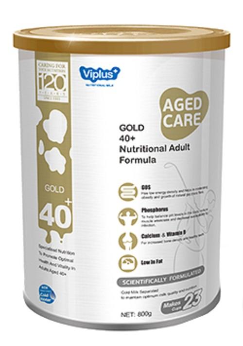 Viplus Gold 40+ Adult Nutritional Formula: Sữa Công Thức Hỗ Trợ Dinh Dưỡng Cho Người Già Từ 40 Tuổi Trở Lên