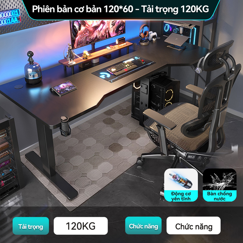 Xpanse bàn gaming Nâng Hạ Thông Minh Bàn Làm Việc Chân thép đặc bàn bệt Trò chơi dành riêng