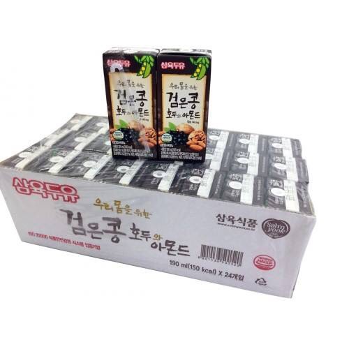 Sữa Hạt Óc Chó Hạnh Nhân Đậu Đen Hàn Quốc - 190ml x 24 Hộp
