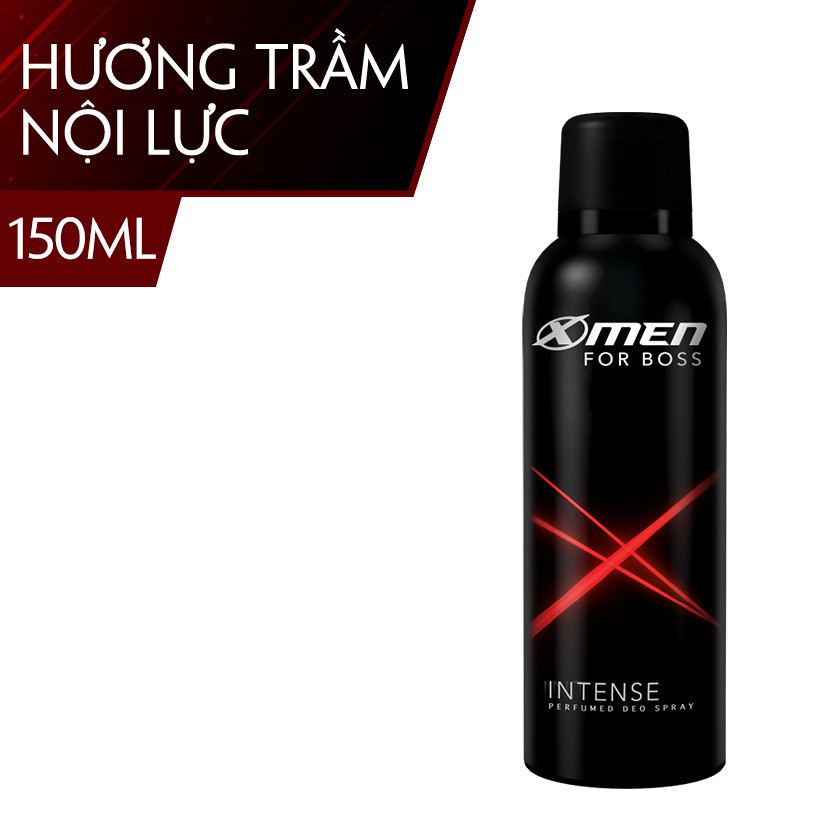 Xịt Khử Mùi Xmen For Boss Intense 150Ml