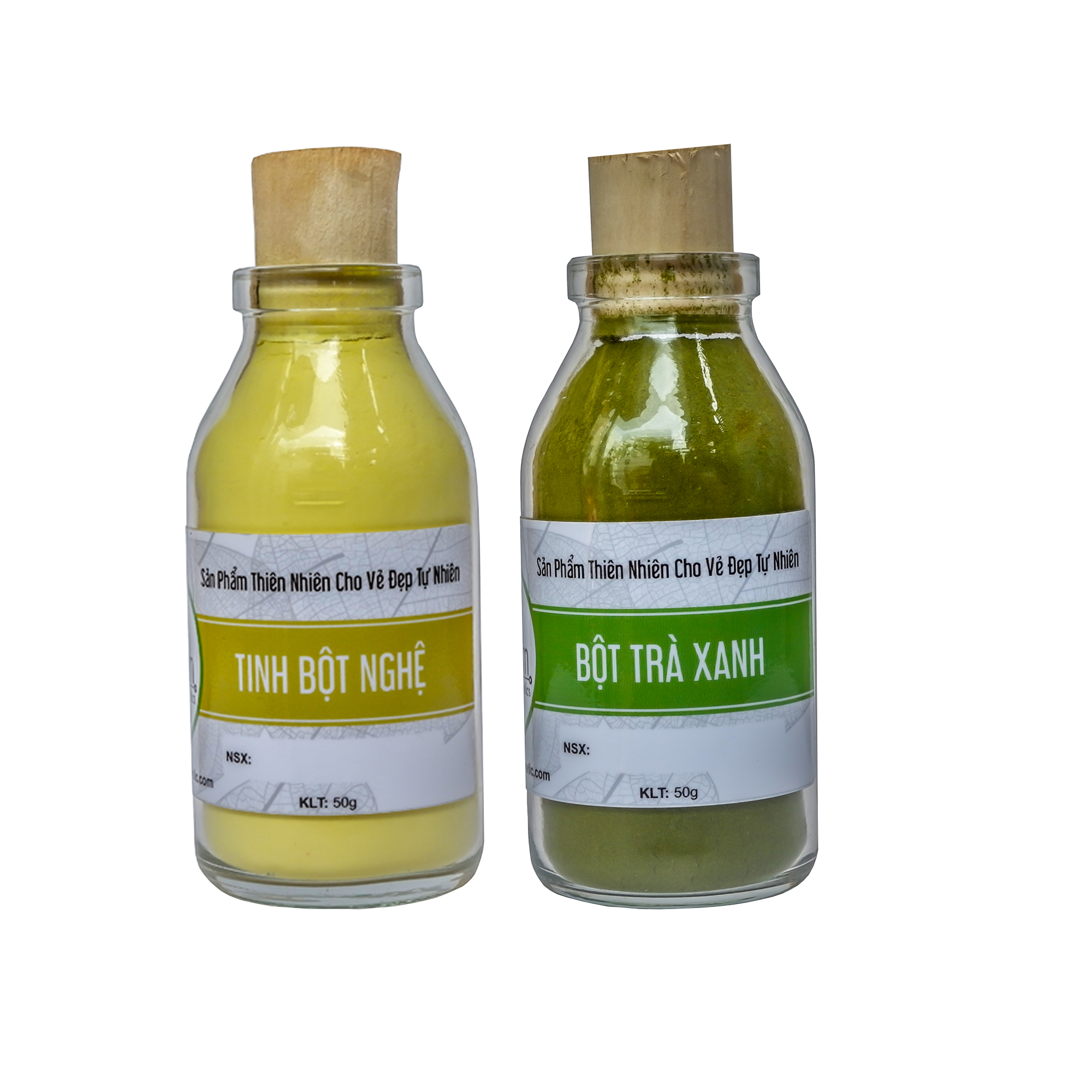 [HCM]Bộ Tinh Bột Nghệ Nguyên Chất 50gr + Bột Trà Xanh Nguyên Chất 50gr