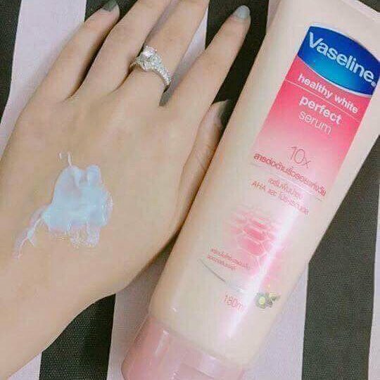Dưỡng trắng an toàn Vaseline 10X 50X tuýp to 320ML thấm nhanh không bết dính [ chính háng Thái Lan]