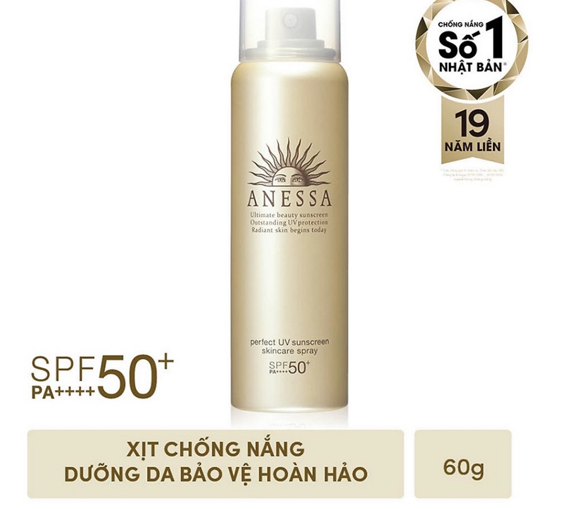 [Hcm]Kem Chống Nắng Dạng Xịt Dưỡng Da Bảo Vệ Hoàn Hảo Anessa Perfect Uv Sunscreen Skincare Spray Spf 50+ Pa++++