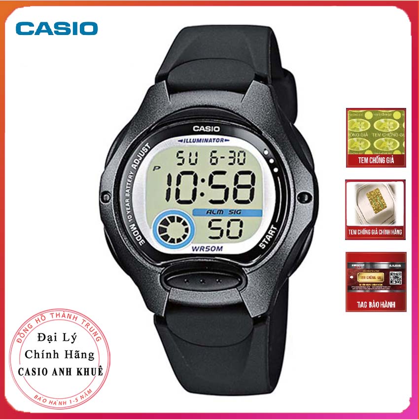 Đồng hồ nữ Casio LW-200-1BV dây nhựa chính hãng