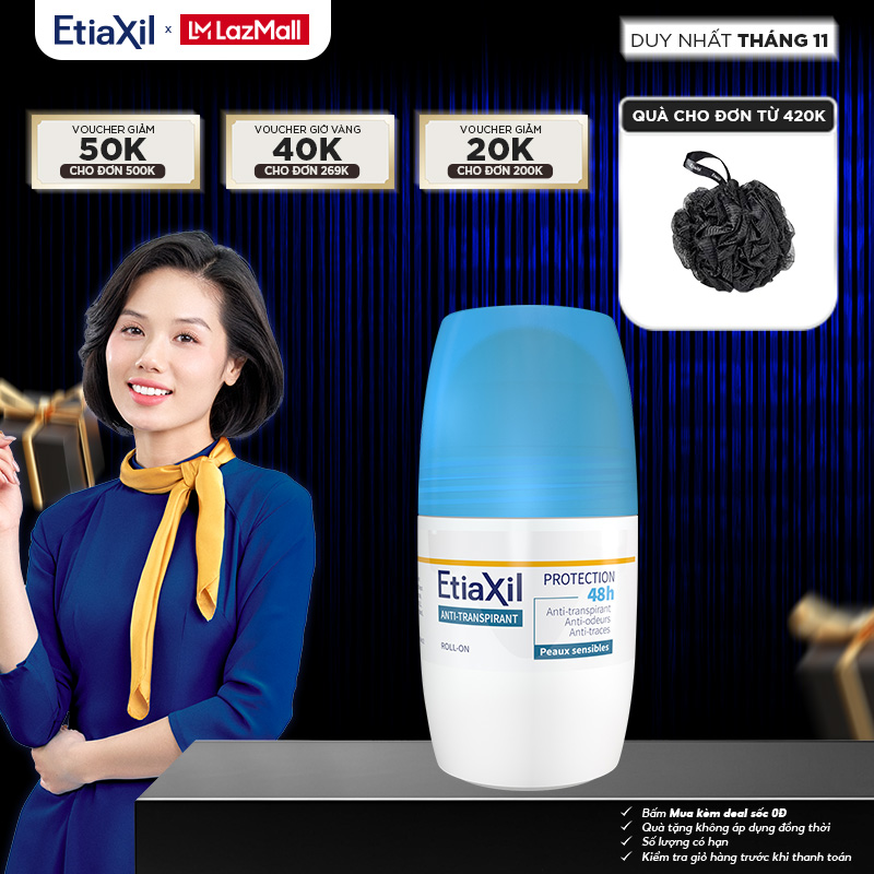 Lăn khử mùi Etiaxil bảo vệ kép 50ml