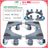 Chân Đế Kê Máy Giặt Tủ Lạnh 4 Bánh Xe 4 Trụ Chống Rung Chống Ồn Đa Năng Chính Hãng - Điều Chỉnh Cao Thấp Dài Ngắn Dễ Dàng