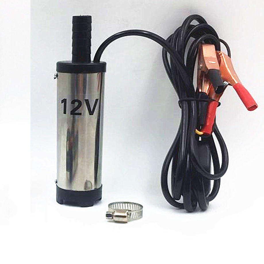 Máy bơm chìm 12v bơm thả mini dầu nước nhớt xăng 24v motor dây đồng lưu lượng 30 lít trên phút bảo h