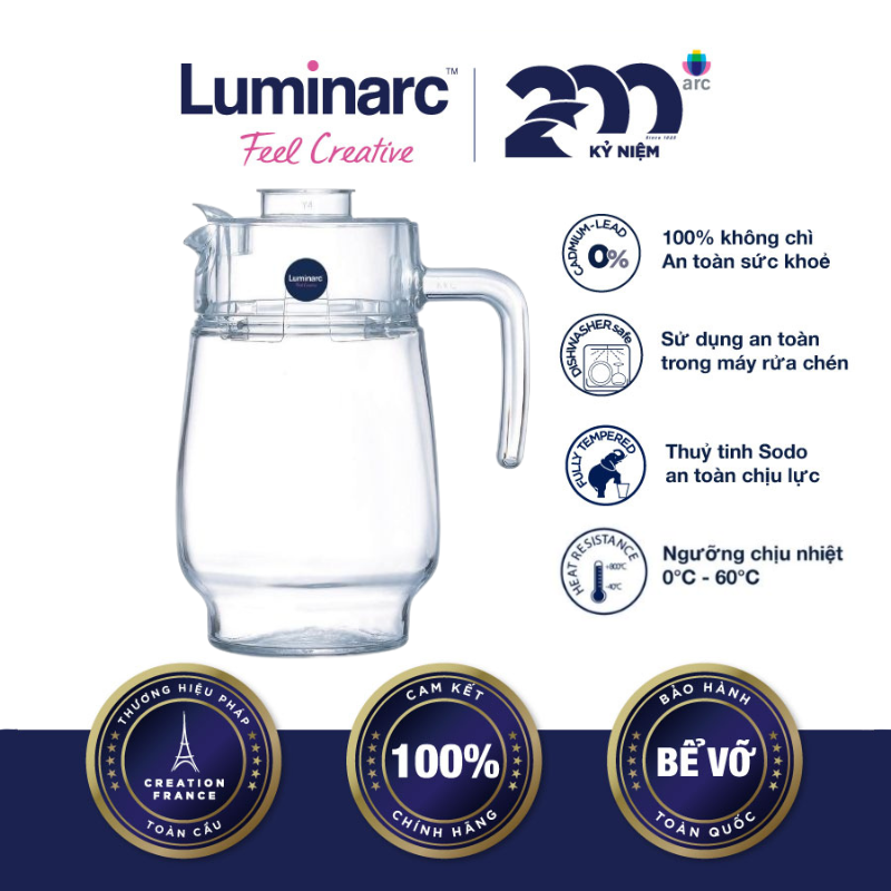 Bình Nước Thuỷ Tinh Luminarc Tivoli 1.6L - LUBIG2674