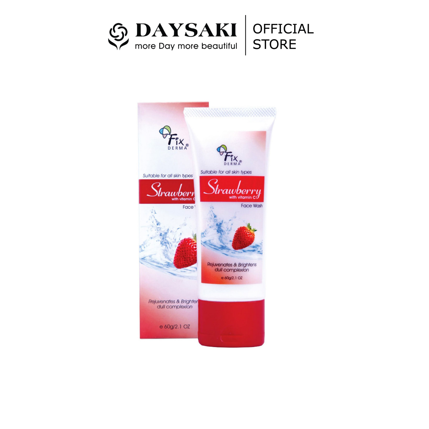 [Hcm]Fixderma Sữa Rửa Mặt Dâu Tây Strawberry Face Wash (60G)