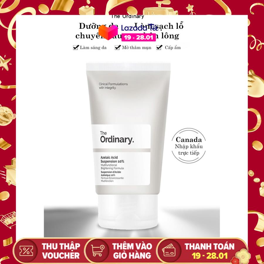 [HCM]The Ordinary Azelaic Acid Suspension 10% Kem dưỡng trắng da ngừa mụn làm sáng da dưỡng ẩm Whitening Cream Skin Care Moisturizing