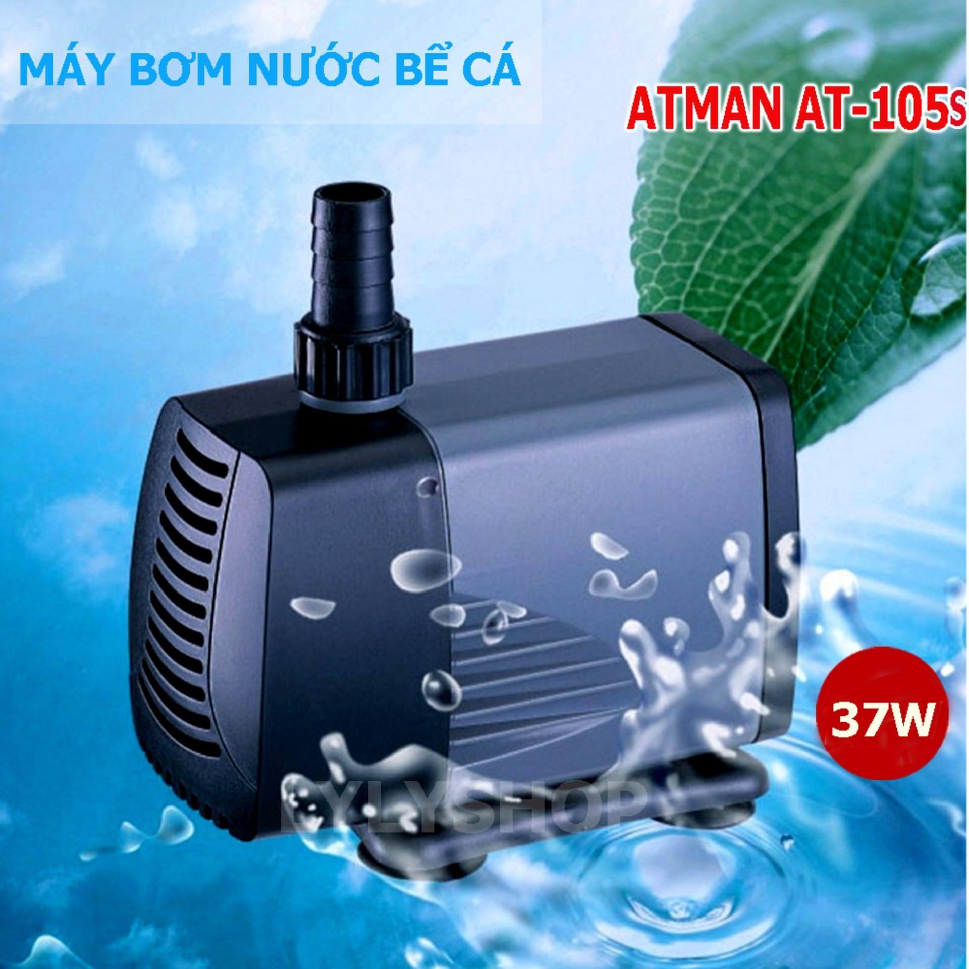 Máy Bơm Nước Hồ Cá Atman AT-105S 37W 3000L/H cao cấp dùng bơm lọc nước hồ bể cá cảnh hồ Koi hòn non 