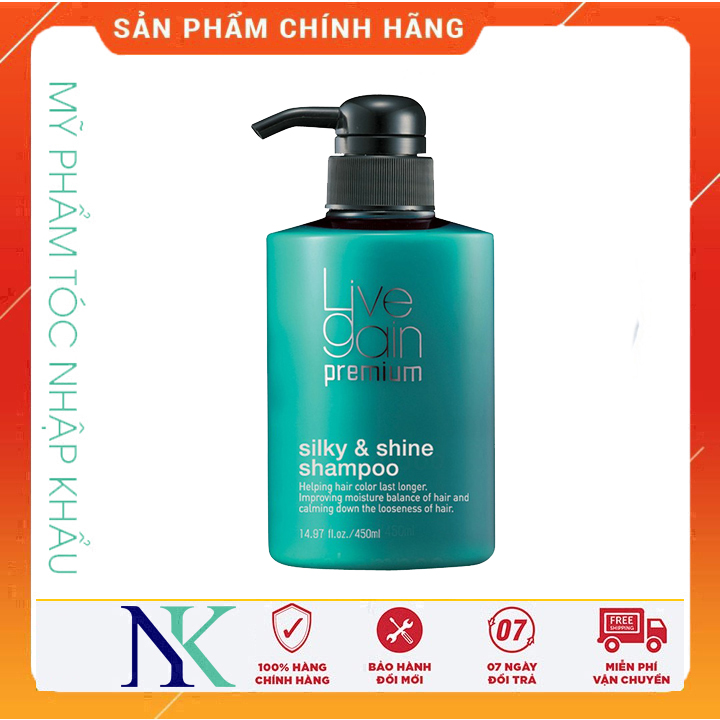 Dầu Gội Dưỡng Màu Nước Hoa Livegain Premium Silky & Shine 450Ml