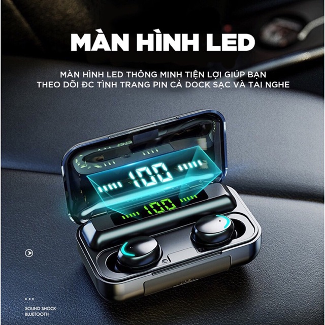 Tai Nghe Bluetooth F9 Pro 5.3 Chống Nước Chống Ồn Đèn LED Tính Năng Tương Thích Android Hi-res Audio