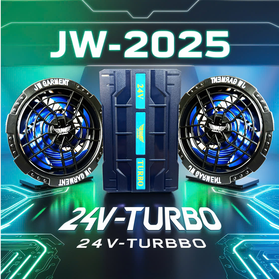 Combo bộ pin quạt áo điều hòa JW Nhật Bản 24V 21V và 15V