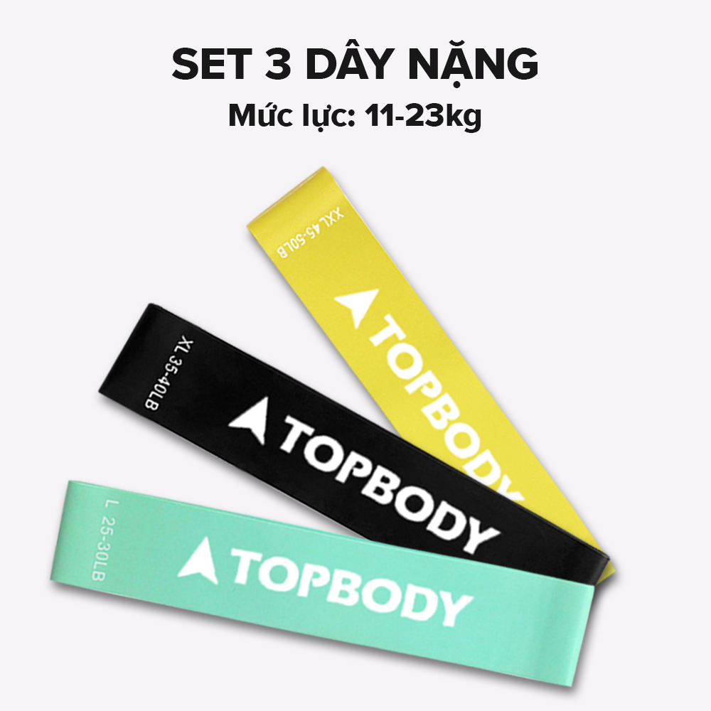 Dây kháng lực tập gym dây miniband tập mông đùi TOPBODY BẢN MỚI