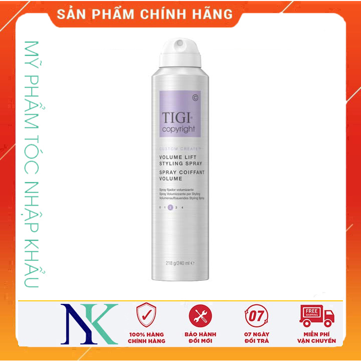 [Hcm]Xịt Tăng Phồng Tigi Volume Lift Styling Spray 240Ml