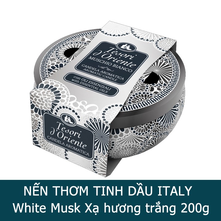 [HCM](HÀNG CHÍNH HÃNG) Nến thơm nước hoa Tesori D Oriente WHITE MUSK Xạ Hương Trắng  - Nhập khẩu từ ITALY
