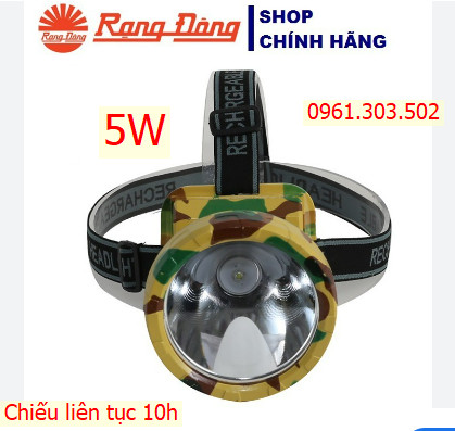 [Rạng Đông] Đèn pin đội đầu đi đêm siêu sáng 1W/3W/5W -Đèn led -pin sạc -3 chế độ sáng -2 màu sáng