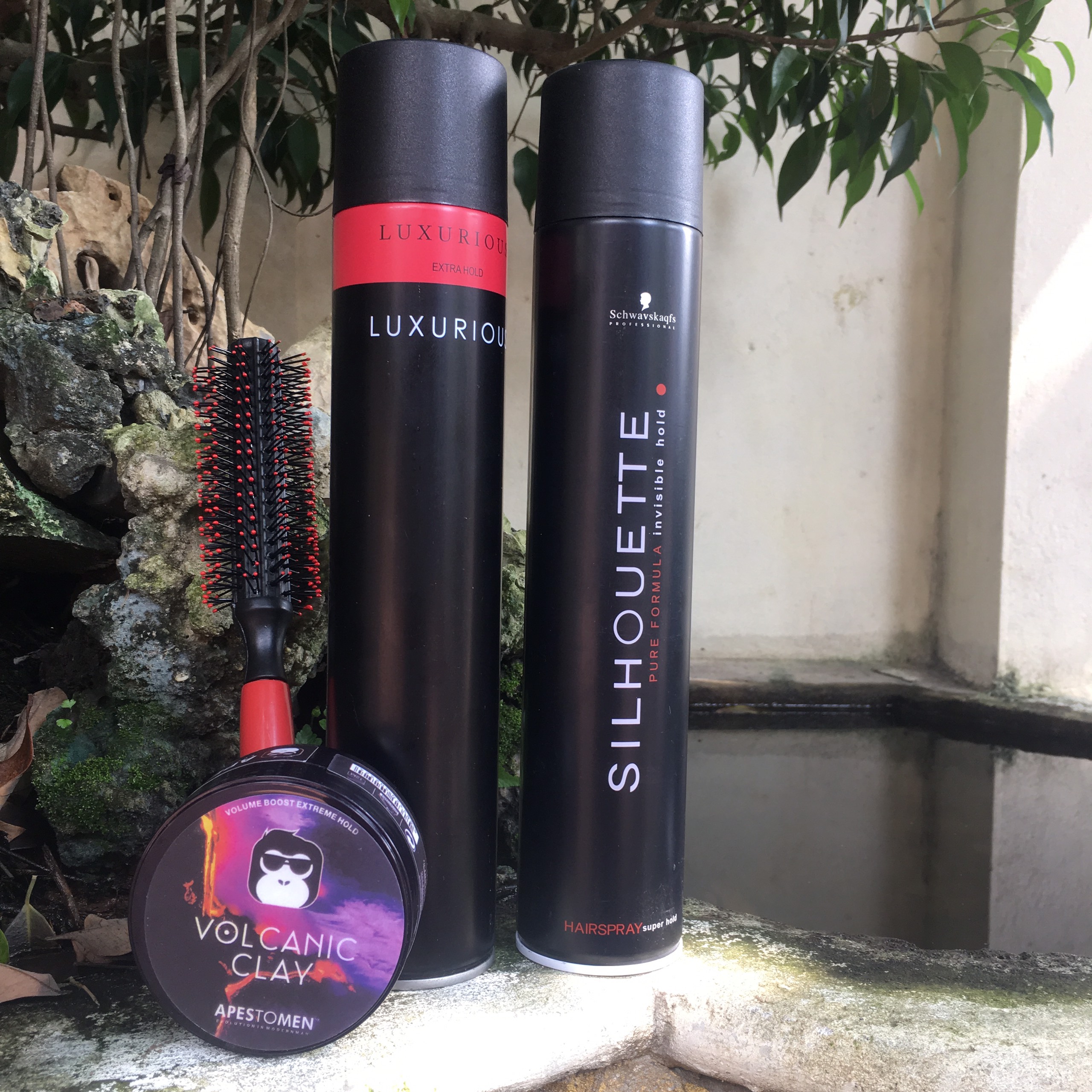 Combo 2 Gôm Xít Tóc + Sáp Vuốt Tóc Volcanic clay Đen + Lược Giữ Nếp Chắc Trong Thời Gian Dài Cung Cấp Dưỡng Chất Cho Tóc