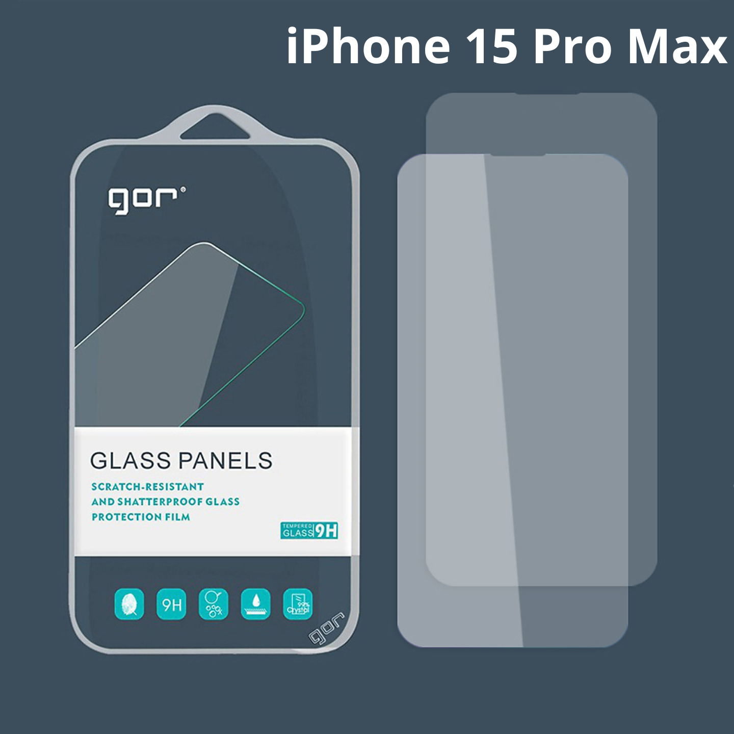 Cường Lực Gor Dành Cho iPhone 15 Pro Max / iPhone 15 Pro / iPhone 15 Plus / iPhone 15 Combo 2 miếng không viền đen - HÀNG CHÍNH HÃNG