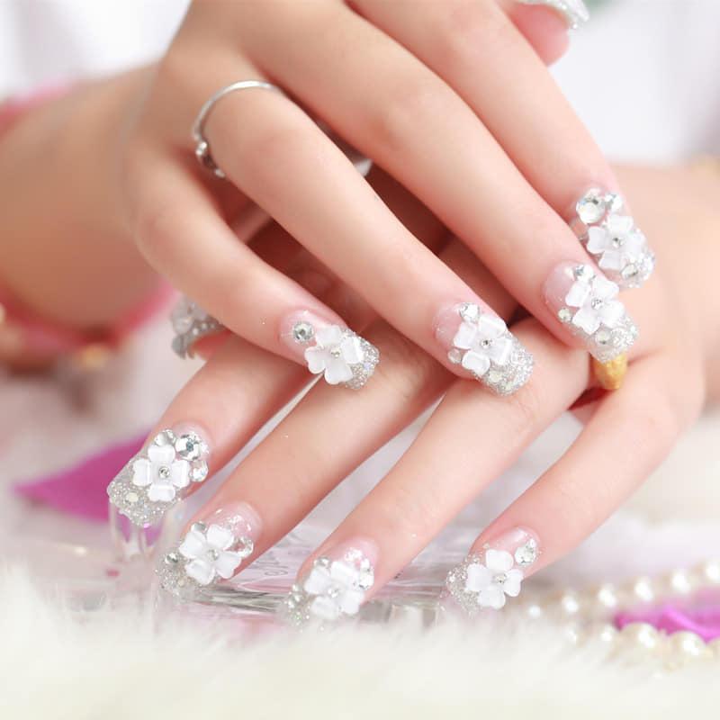 Bộ 24 Móng Tay Giả Nail Giả Móng Giả A24 (Keo Sẵn Sau Các Ngón Tay)