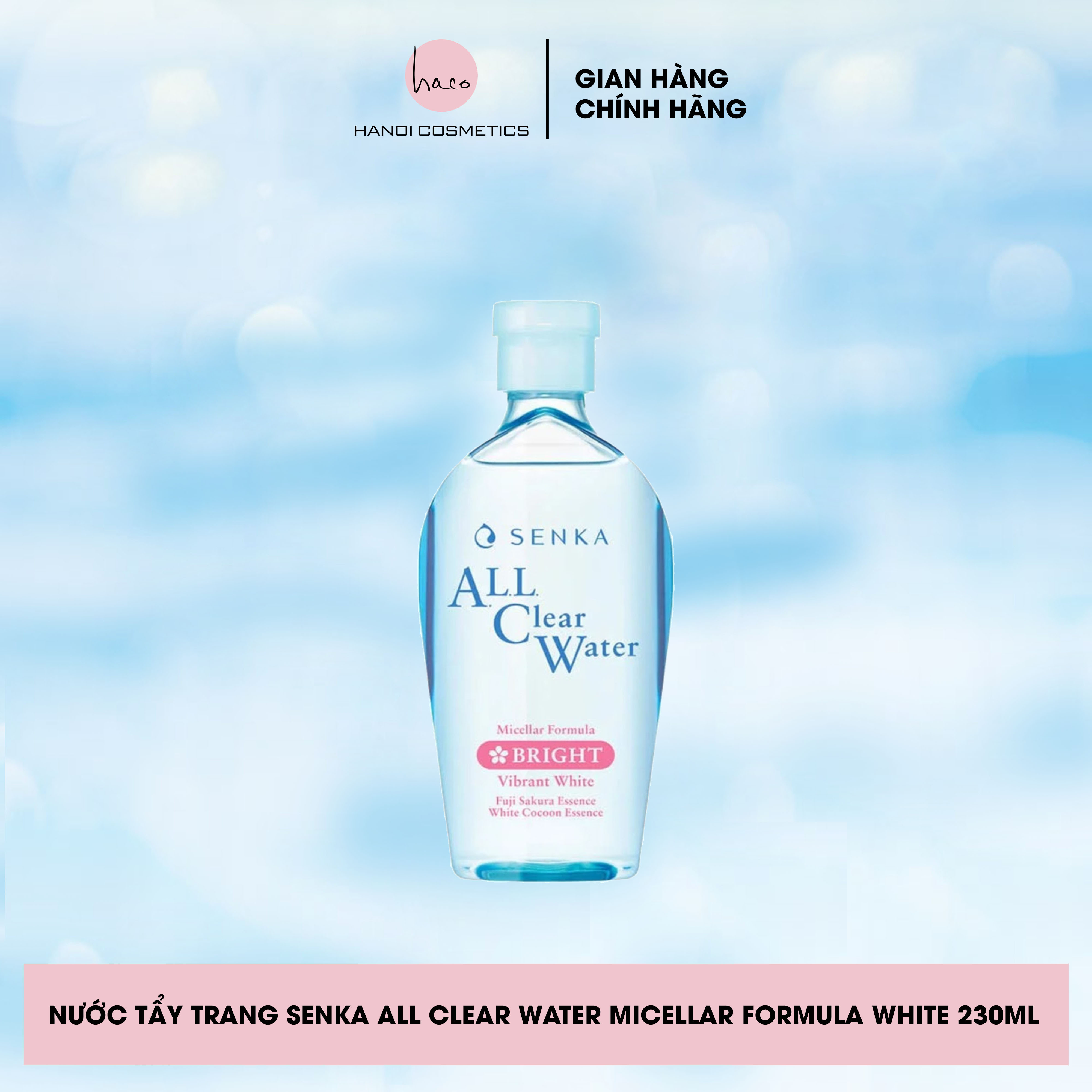 Nước tẩy trang Senka All Clear Water Micellar Formula White 230ml