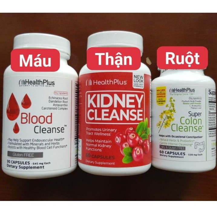 Bộ Sản Phẩm Làm Sạch Kidney Colon Và Blood Health Plus