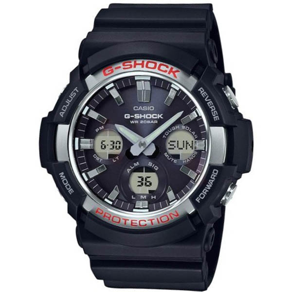 Đồng Hồ Nam Dây Nhựa Casio G-Shock GAS-100-1A Chính Hãng - GAS-100-1ADR Pin Năng Lượng Mặt Trời