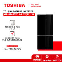 Tủ lạnh Toshiba Inverter 515 lít GR-RF665WIA-PGV(22)-XK - Điều khiển cảm ứng bên ngoài Làm lạnh nhanh Khoá trẻ em Điều khiển từ xa trên ứng dụng TSmartLife - Hàng chính hãng bảo hành 2 năm