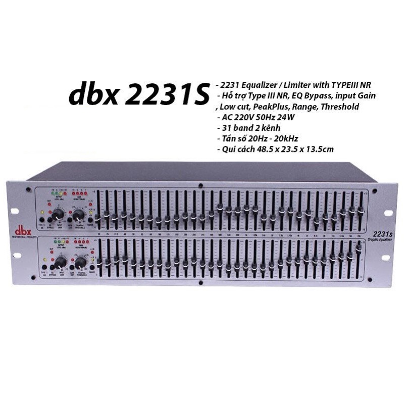 LỌC TIẾNG EQUALIZER DBX 2231S - GIẢI PHÁP CẢI THIỆN CHO DÀN ÂM THANH