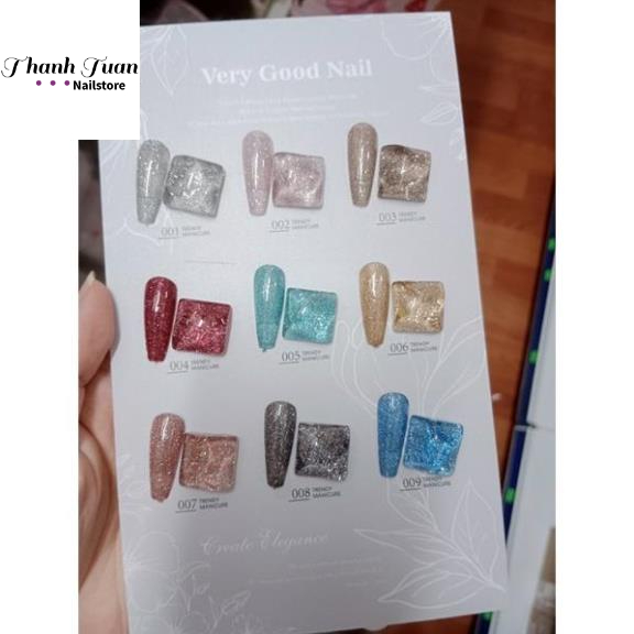 Set sơn gel 9 màu flash Very Good Nail(chính hãng)  - Phụ kiện đồ nail Thanh Tuấn