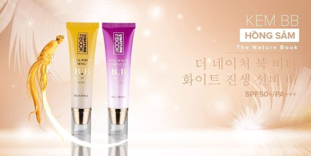 The Nature Book Kem nền BB hồng sâm tone thường tone sáng BB Vita-White Jinseng Sun Nད Nན