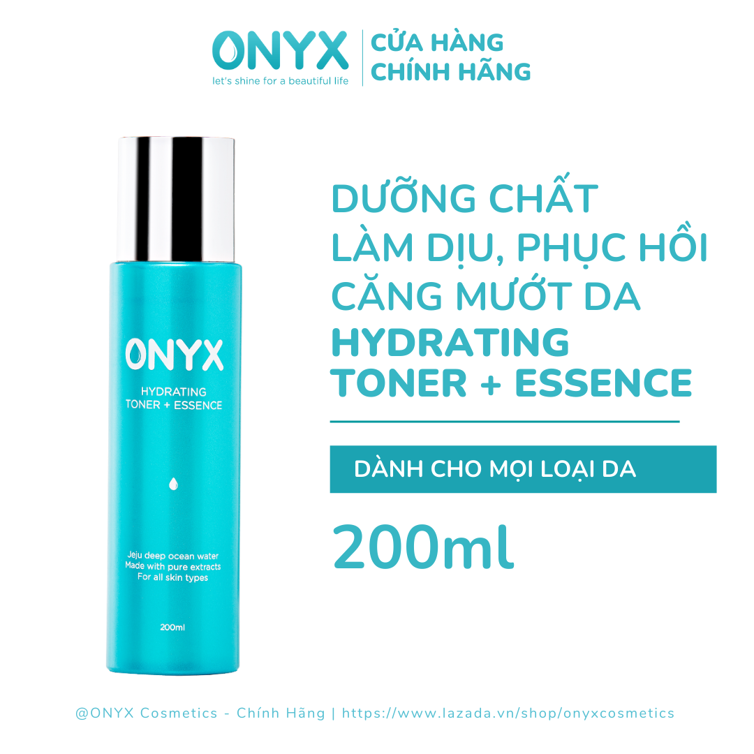 Nước Hoa Hồng Kết Hợp Dưỡng Chất Cấp Ẩm Dưỡng Da Căng Mướt & Giảm Nếp Nhăn Hydrating Toner + Essence Onyx 200Ml