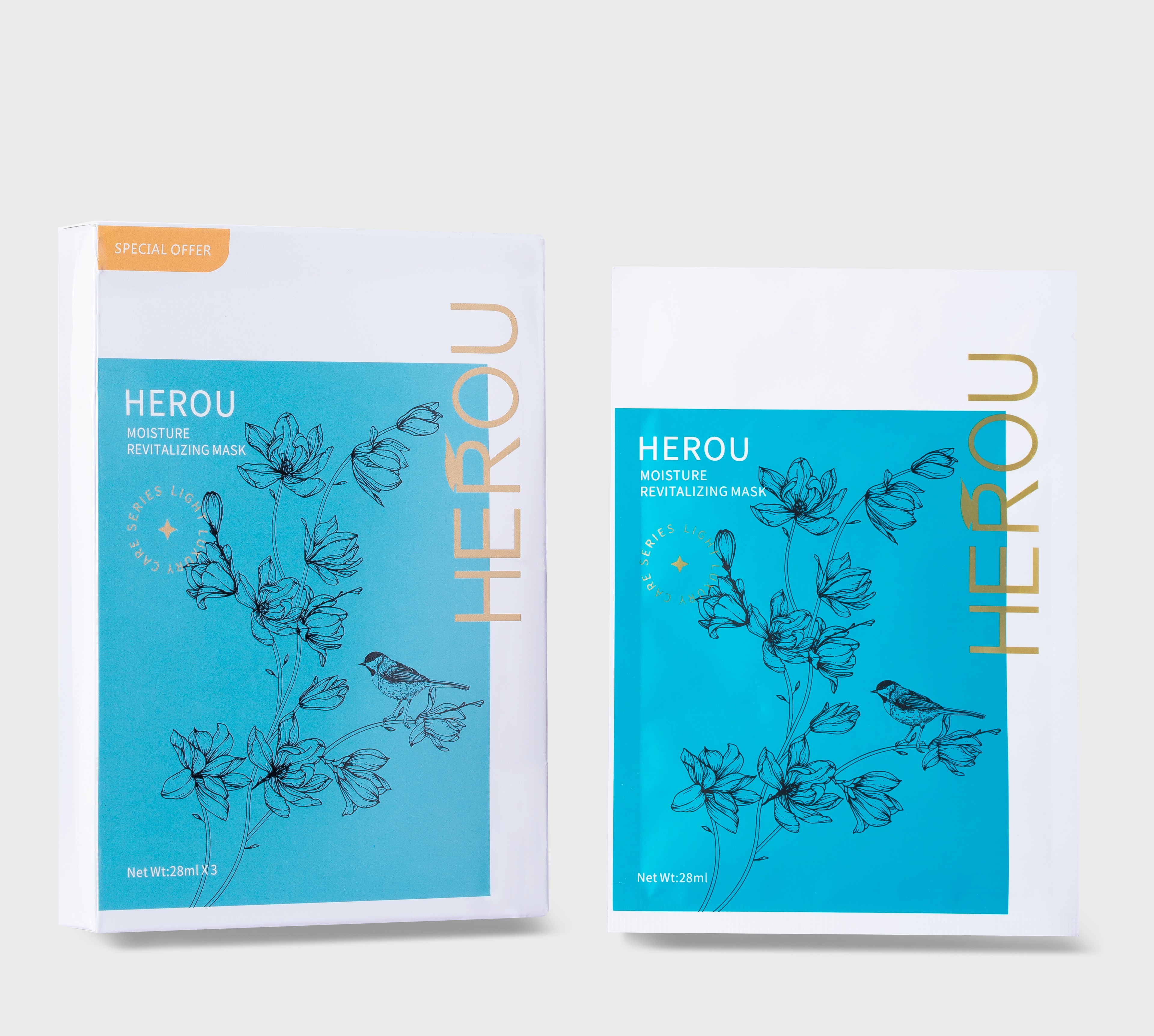 [Hcm]Herou - Mặt Nạ Phục Hồi Độ Ẩm 3 Miếng - Moisture Revitalizing Mask