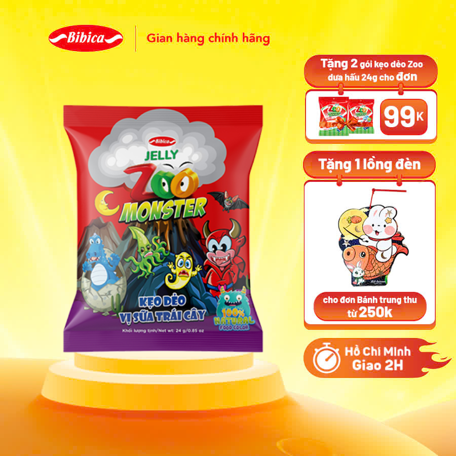 Kẹo Dẻo Zoo Monster Bibica 96g