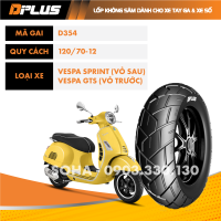 Lốp không săm 120/70-12 DPLUS - Lốp SAU Vespa Sprint 125 Grande