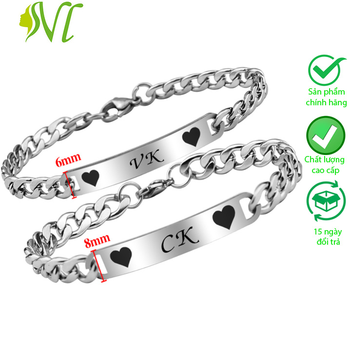 Vòng tay đôi tình yêu cute vòng tay đôi nam nữ tình yêu vòng tay đôi nam và nữ không đen không gỉ xà