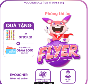 Mã Flyer.vn Phòng thi ảo Cambridge & Toefl - mã luyện thi Flyer