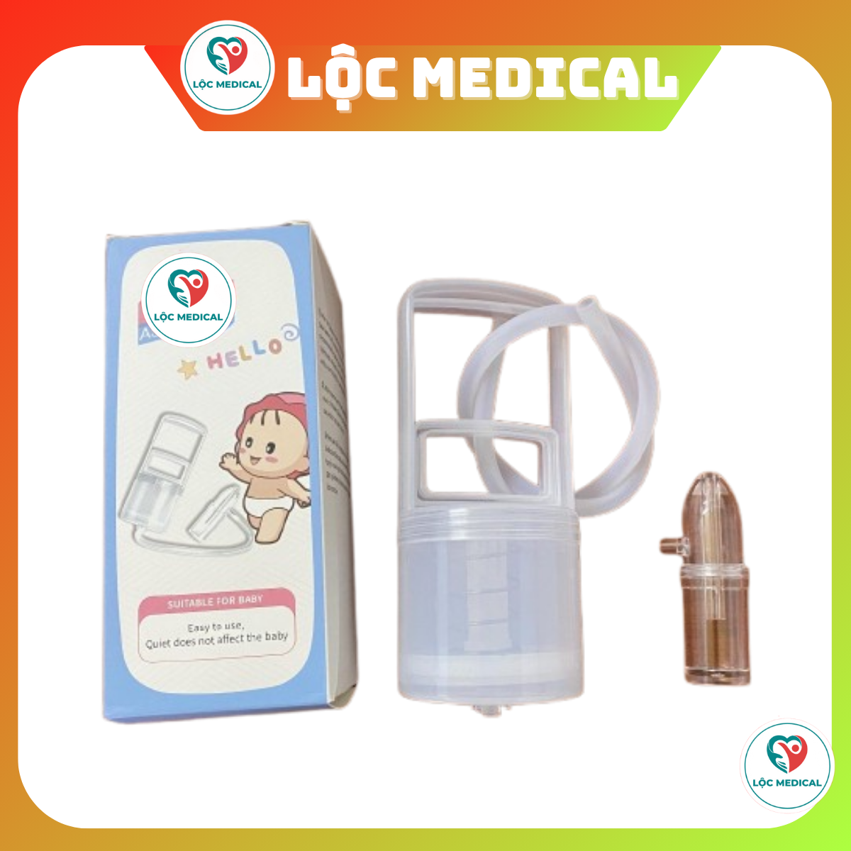 Dụng Cụ Hút Mũi Kéo Tay Chất Liệu Nhựa Nguyên Sinh Thế Hệ Mới An Toàn Cho Bé Từ 0 - 6 Tuổi