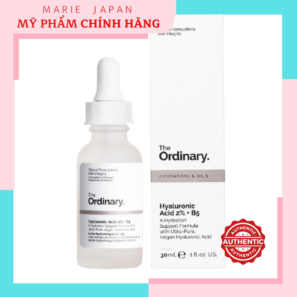 [Hcm]Tinh Chất Cấp Ẩm Phục Hồi Da The Ordinary Hyaluronic Acid 2% + B5 30Ml